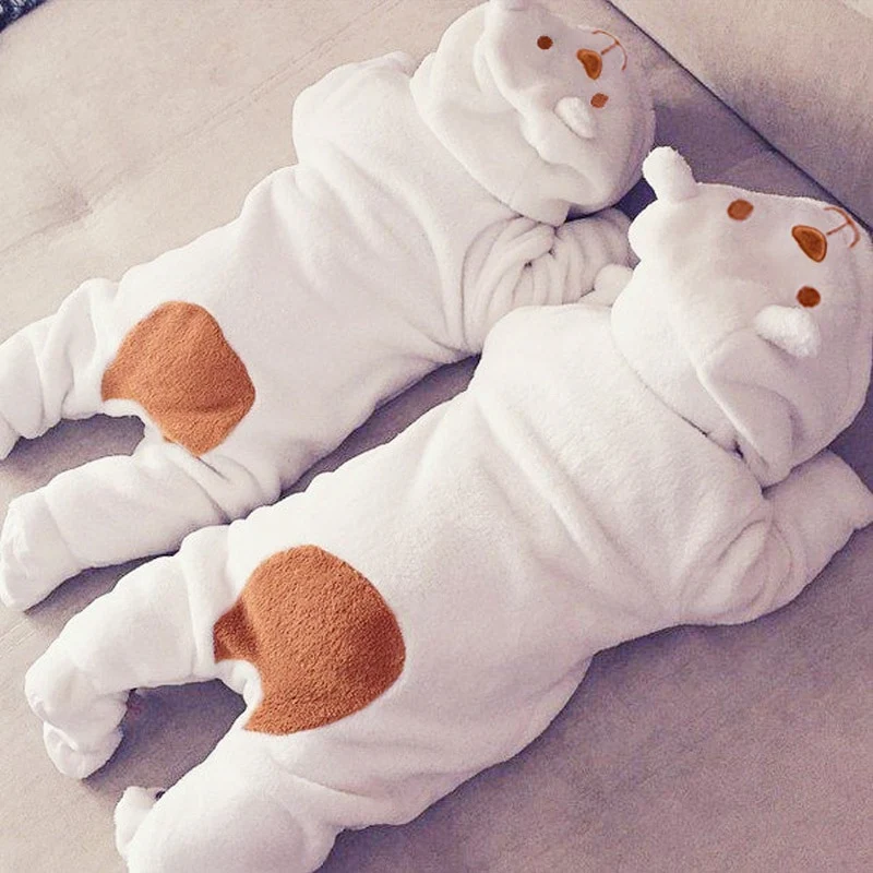 0-18M Newborn Baby Hooded Bear Jumpsuit - Image 3