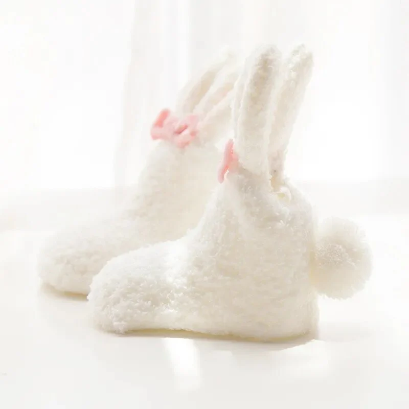 0-24Month Rabbit Plush Socks - Image 3