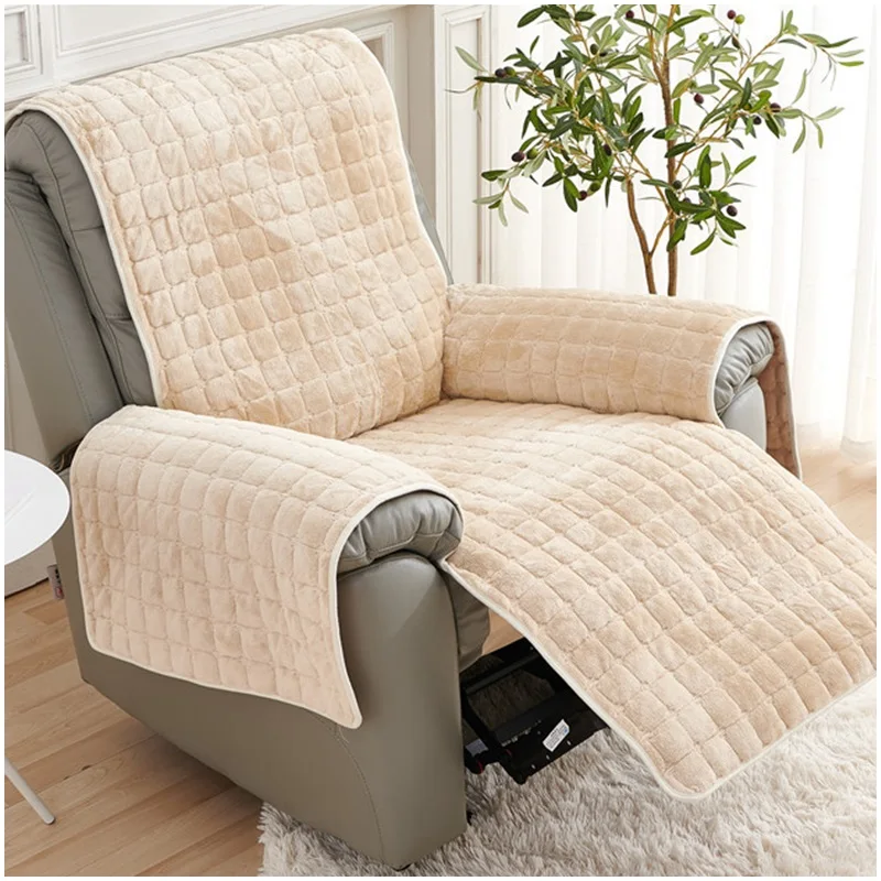 1/2/3 Seat Soft Plush Recliner Sofa Cover - Image 6