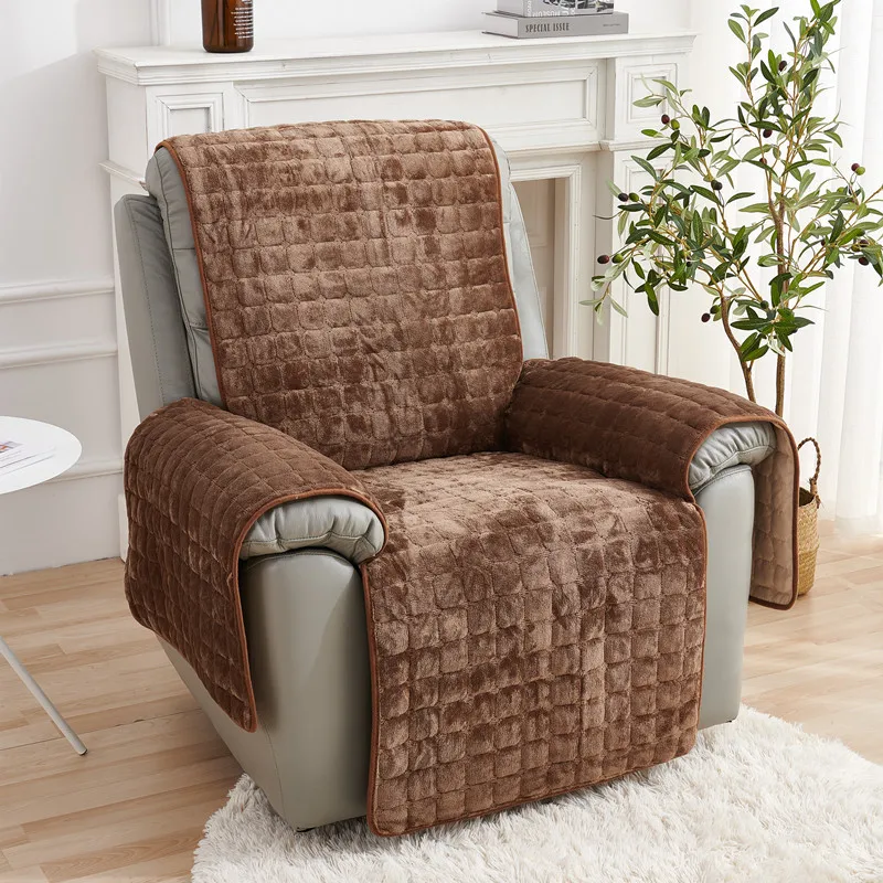 1/2/3 Seat Soft Plush Recliner Sofa Cover - Image 7