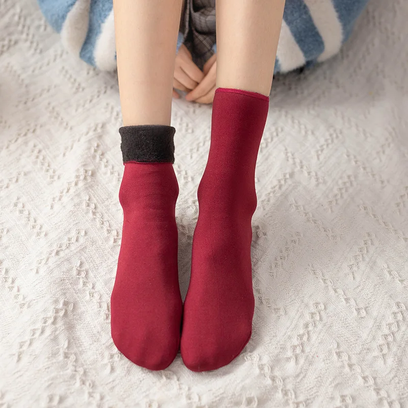 1-20Pairs Thermal Fleece Socks - Image 16