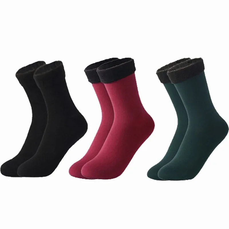 1-20Pairs Thermal Fleece Socks - Image 7