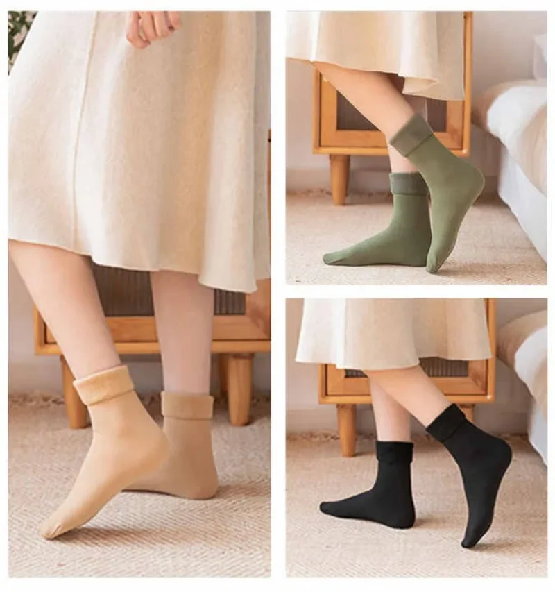 1-20Pairs Thermal Fleece Socks - Image 8