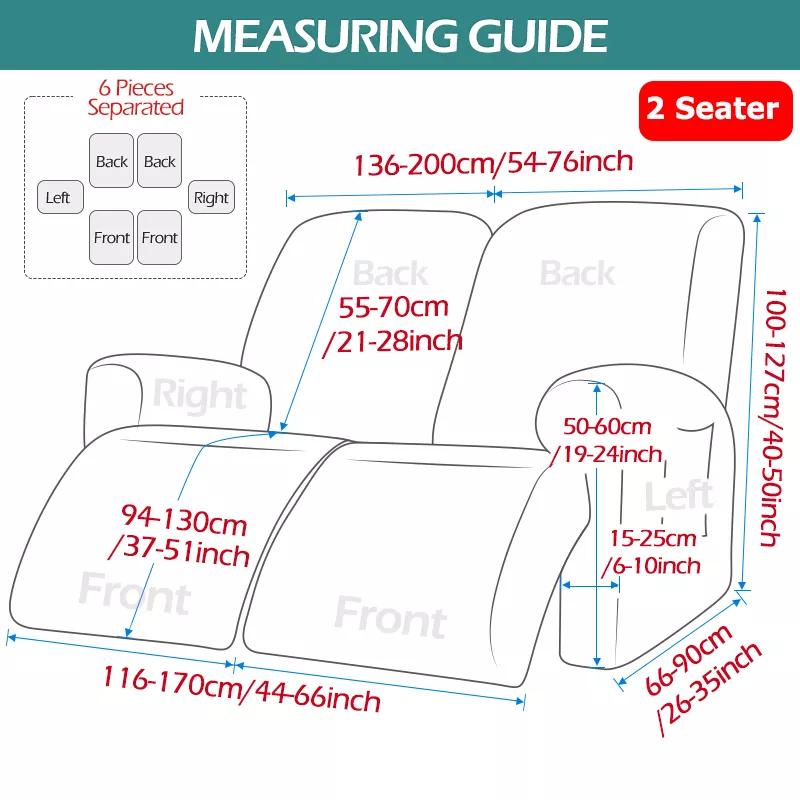1-4 Seater Recliner Sofa Cover - Image 14