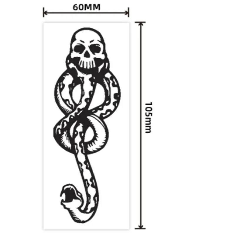 1/5PCS Death Eaters Tattoos Stickers - Image 5