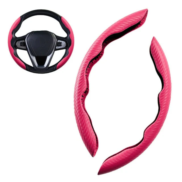 1 Pair Carbon Fiber Steering Wheel Non-Slip Cover - Image 10