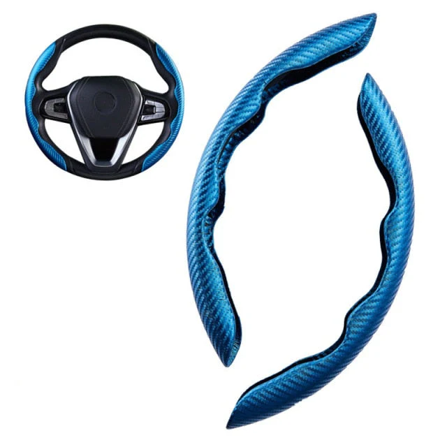 1 Pair Carbon Fiber Steering Wheel Non-Slip Cover - Image 11
