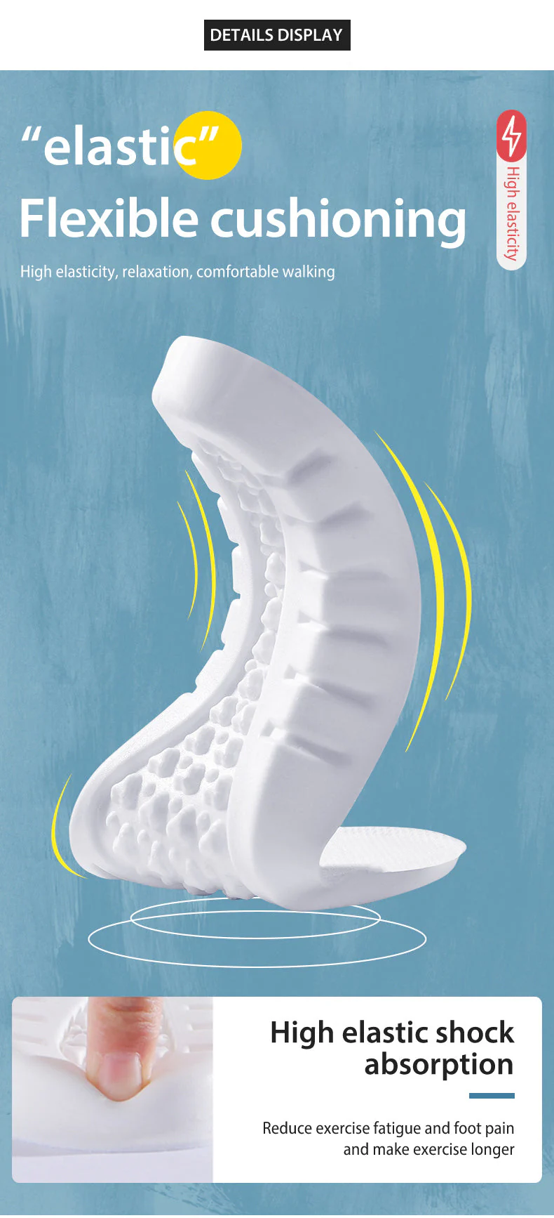 1 Pair Elastic Ultralight Soft Insoles - Image 18