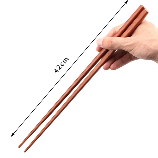 1 Pair Extra Long Stainless Steel/Wood Cooking Chopsticks - Image 13