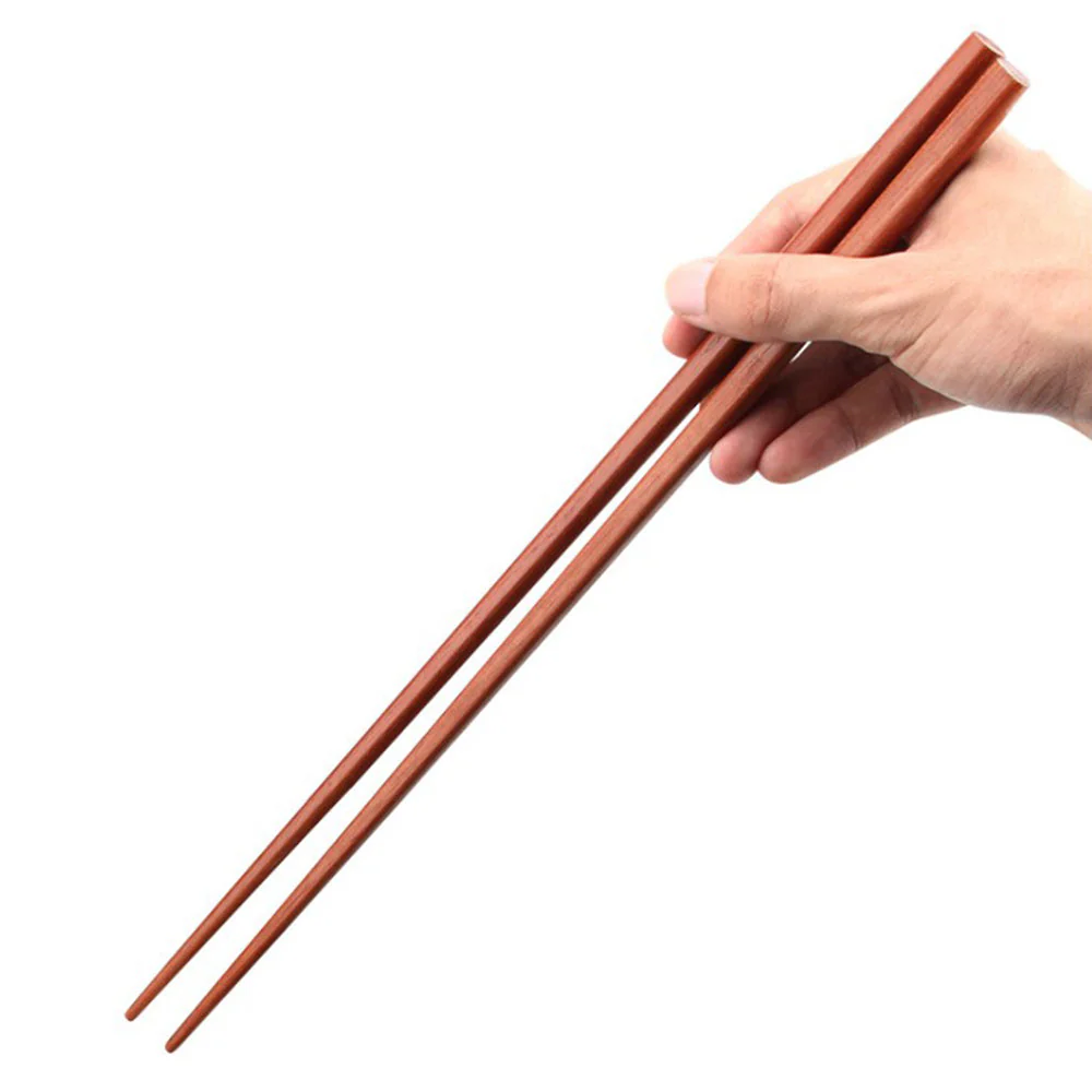 1 Pair Extra Long Stainless Steel/Wood Cooking Chopsticks - Image 3