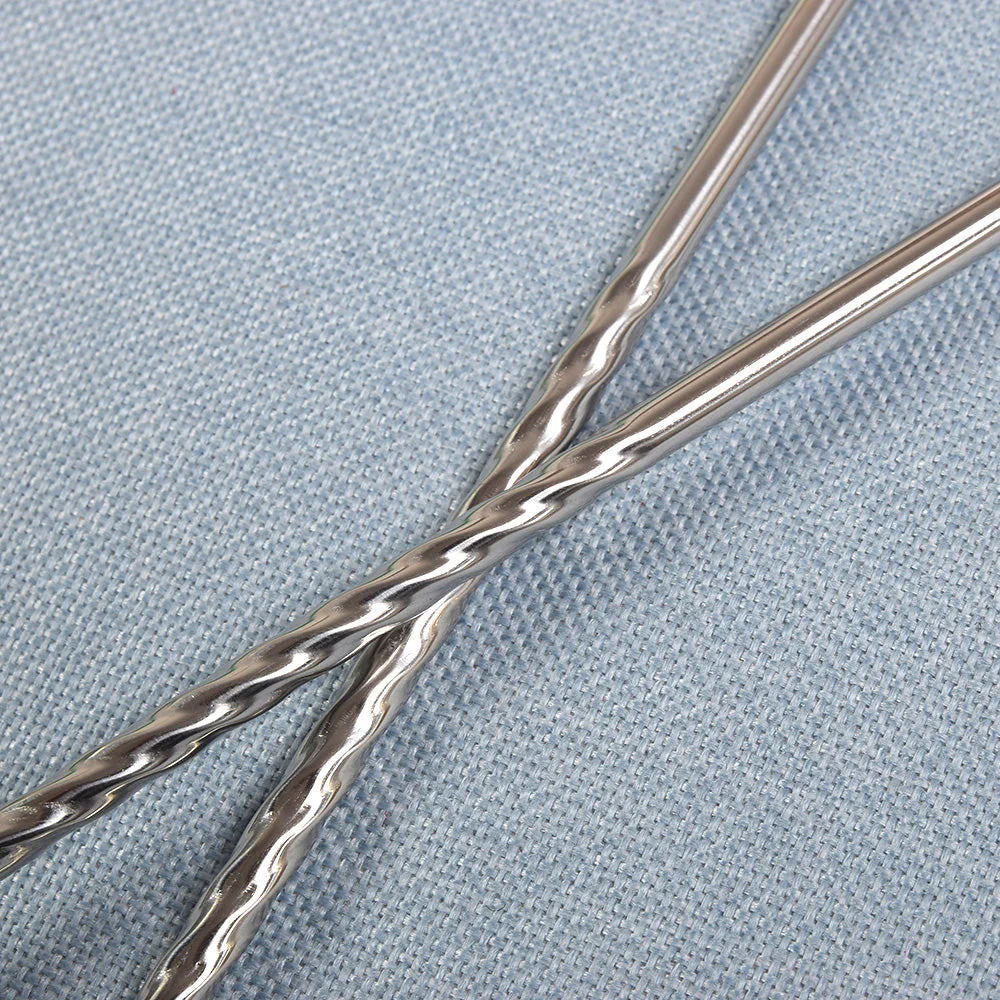 1 Pair Extra Long Stainless Steel/Wood Cooking Chopsticks - Image 5