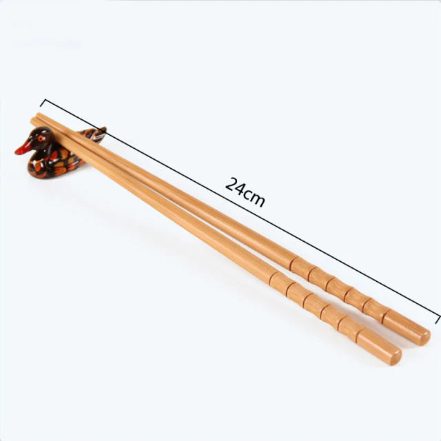 1 Pair Extra Long Stainless Steel/Wood Cooking Chopsticks - Image 6