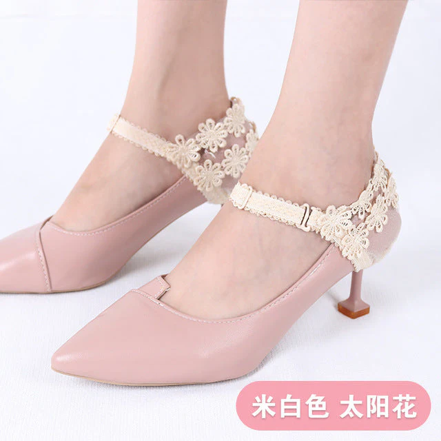 1 Pair High Heel Sexy Lace Shoe Straps - Image 10