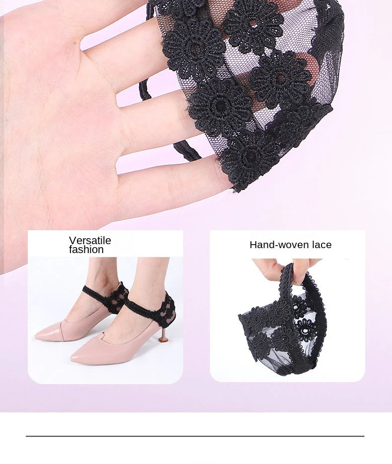 1 Pair High Heel Sexy Lace Shoe Straps - Image 11