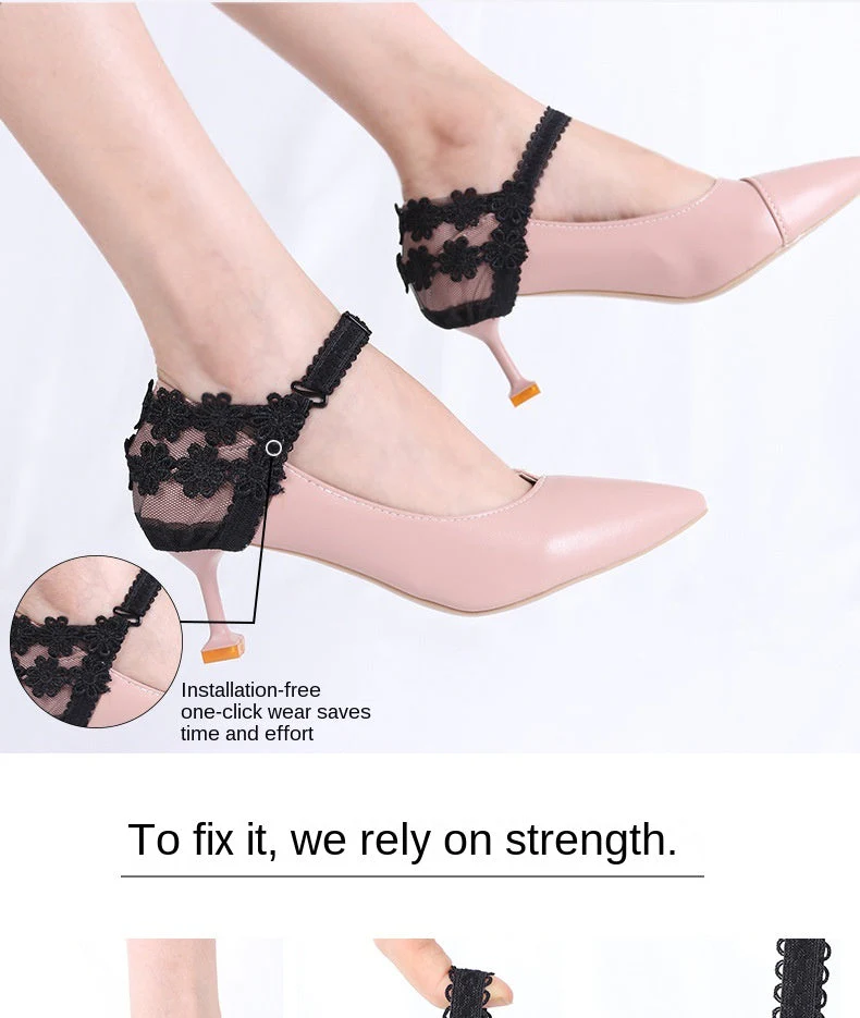 1 Pair High Heel Sexy Lace Shoe Straps - Image 9
