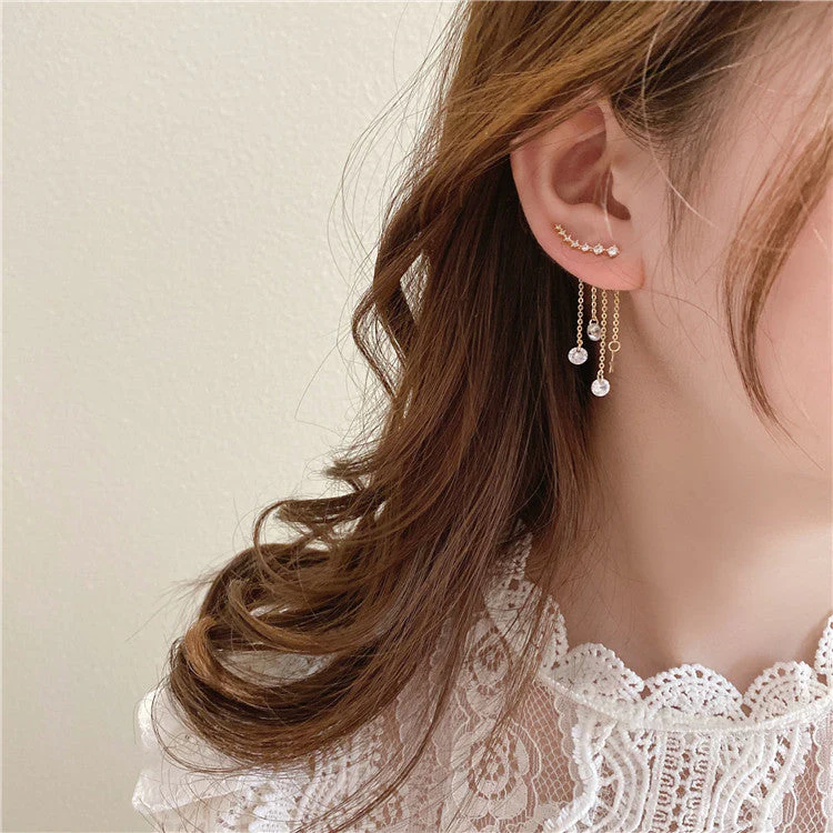 1 Pair Long Star Elegant Earrings - Image 12