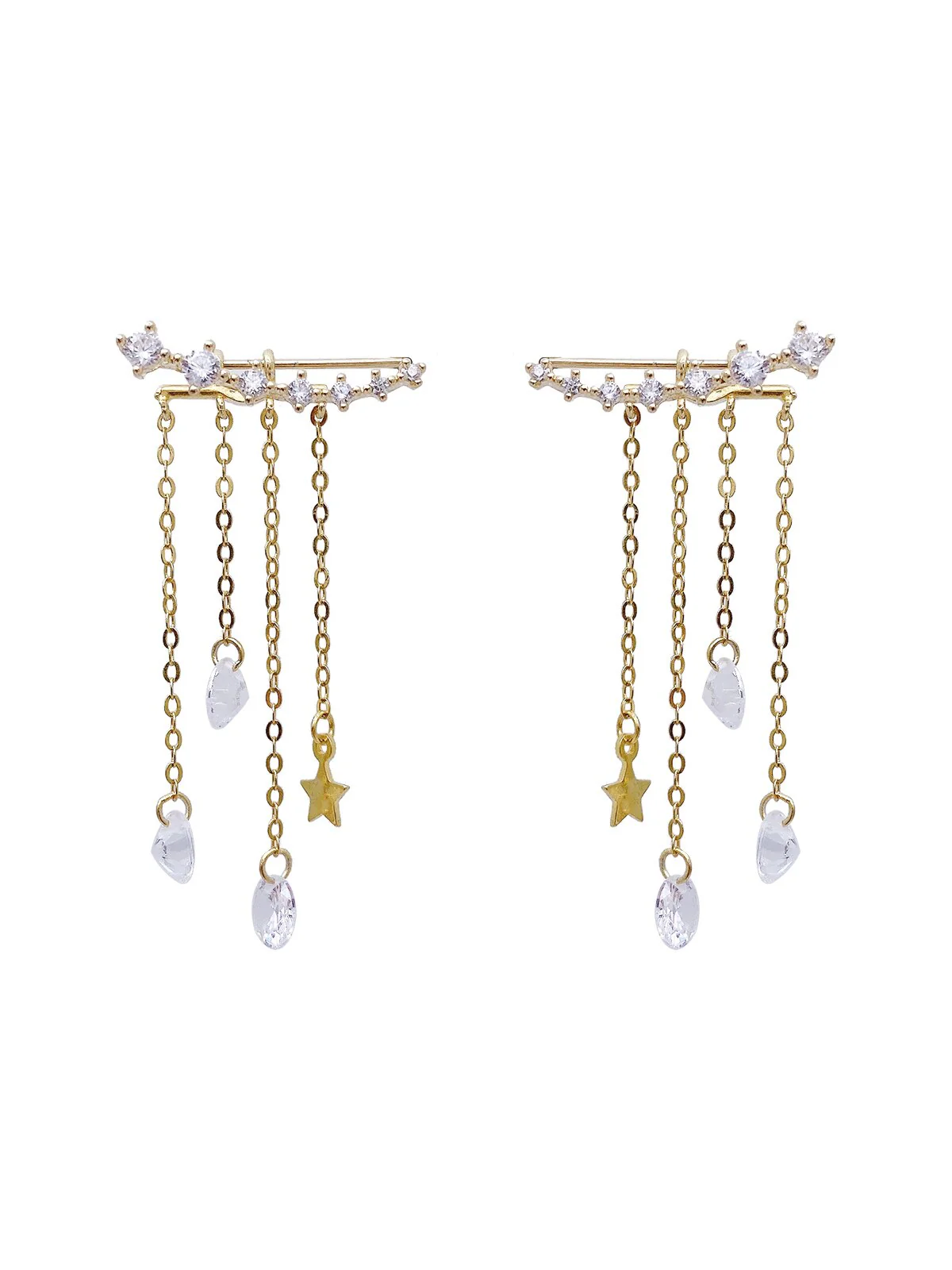 1 Pair Long Star Elegant Earrings - Image 13