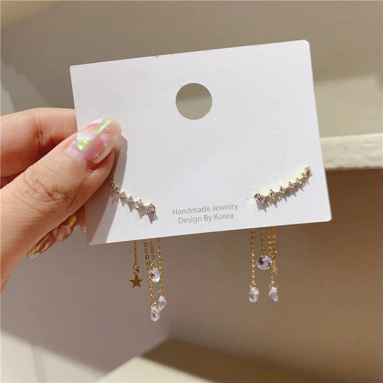 1 Pair Long Star Elegant Earrings - Image 7
