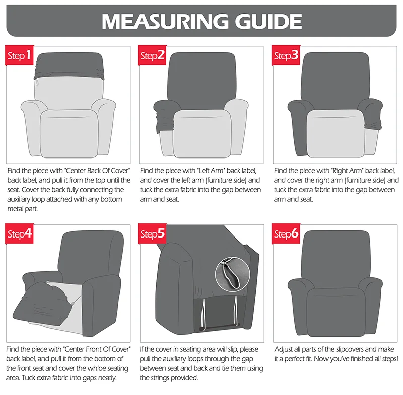 1 Seater Recliner Sofa Cover - Image 6