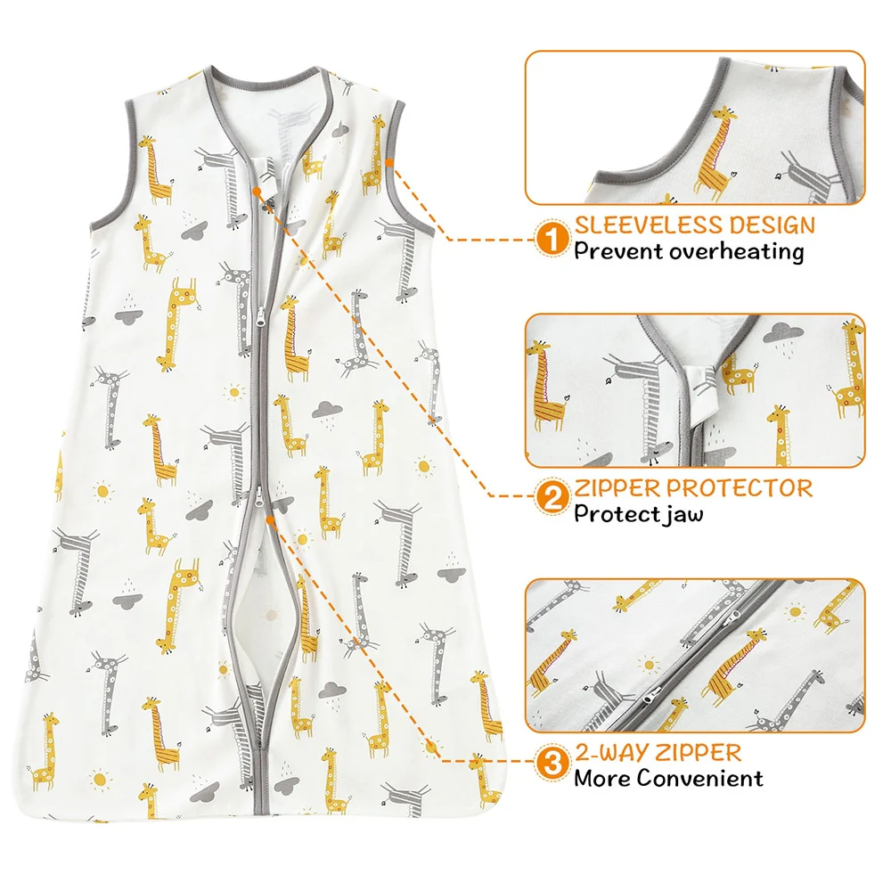 100% Cotton Spring Summer Baby Sleep Sack Blanket - Image 17