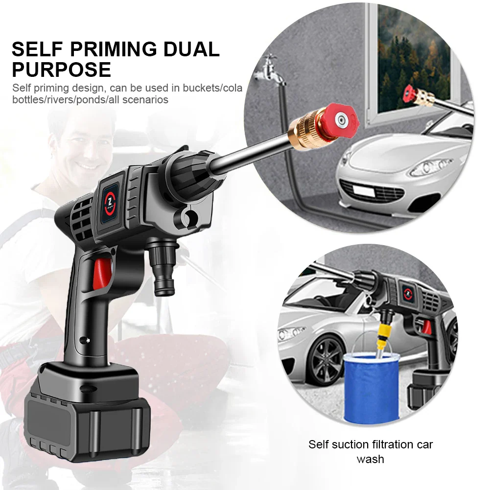10000/20000mAh Cordless High Pressure Car Washer - Image 5