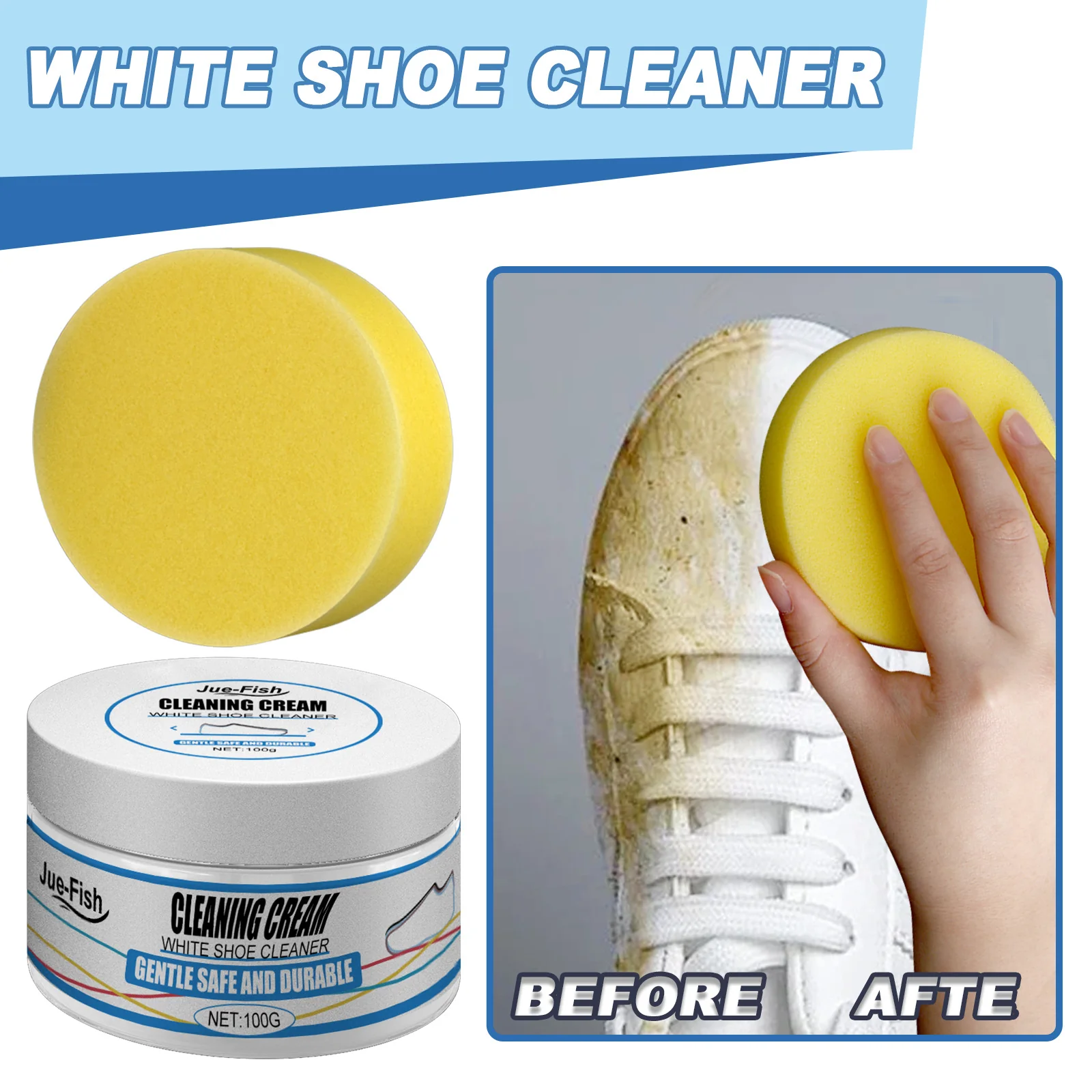 100g White Shoe Cleaning Cream - Image 10