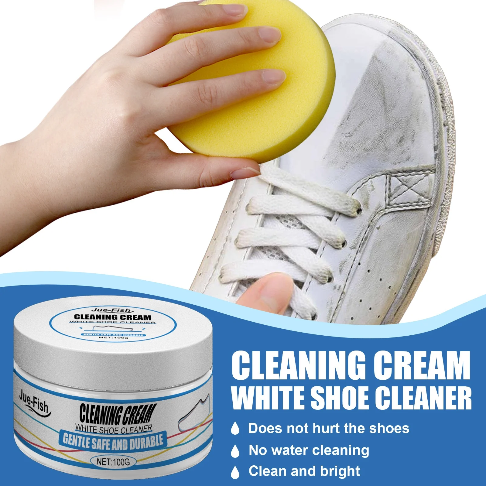 100g White Shoe Cleaning Cream - Image 7