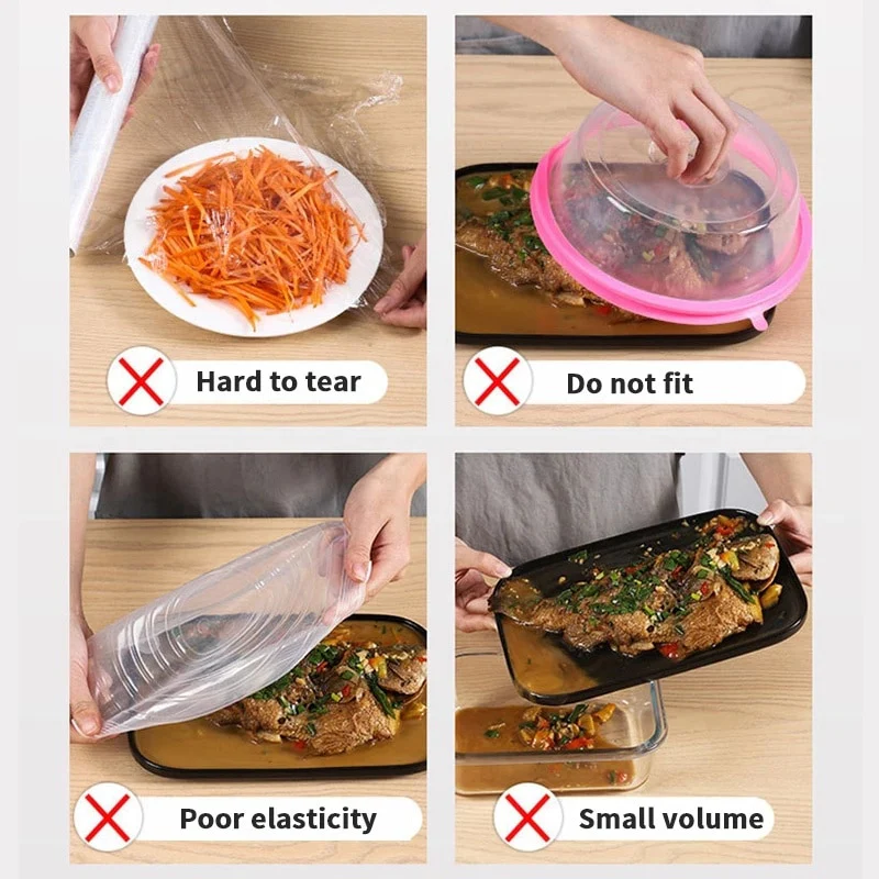 100PCS Food-grade Reusable Food Covers - Image 7
