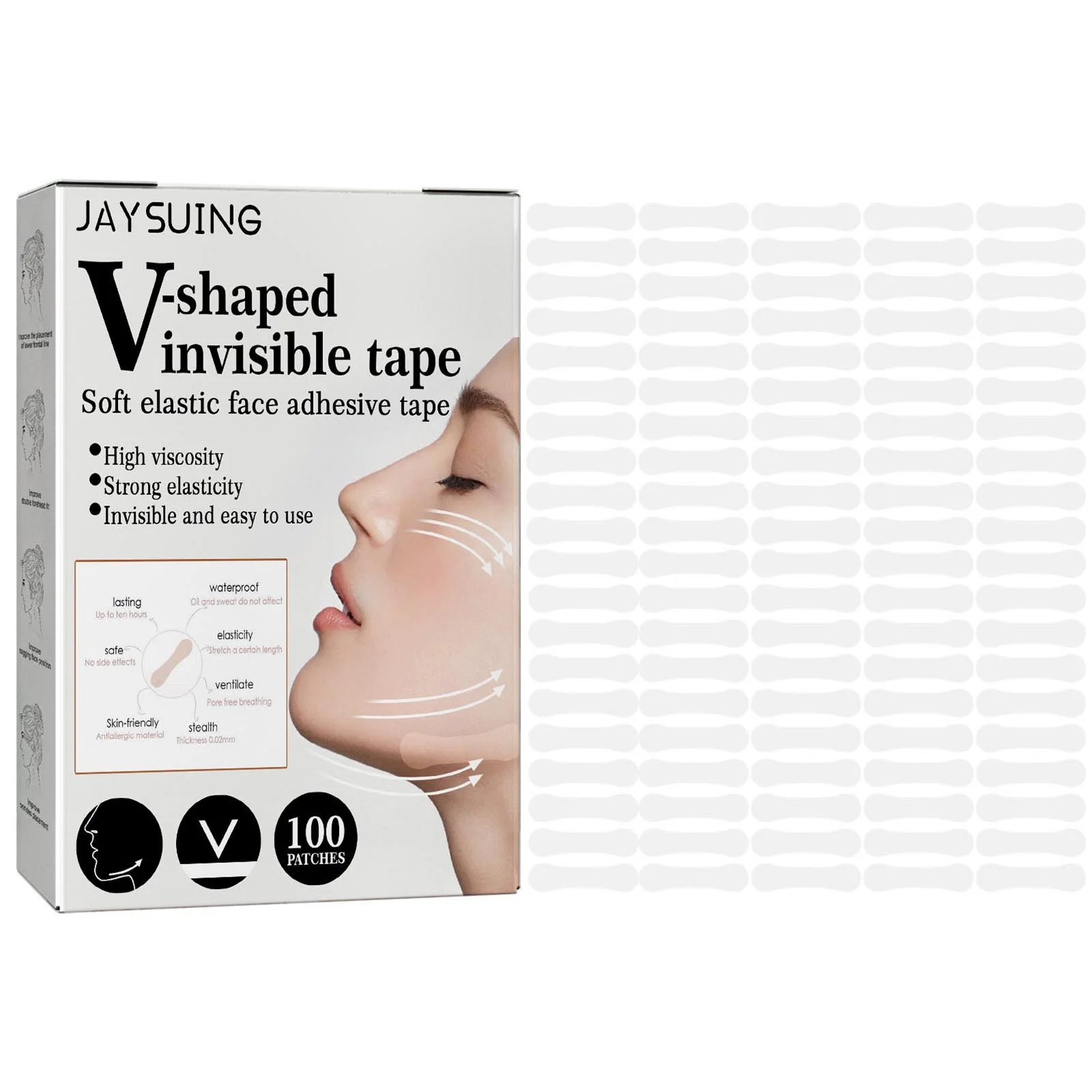 100PCS Invisible Face Lift Stickers - Image 2