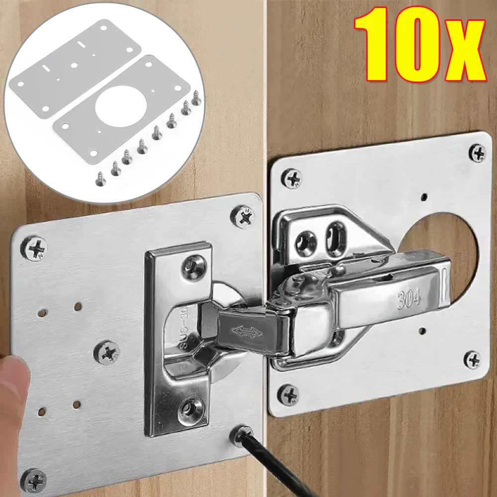 10PCS/8PCS/4PCS/2Pcs Cabinet Hinge Repair Plate - Image 2