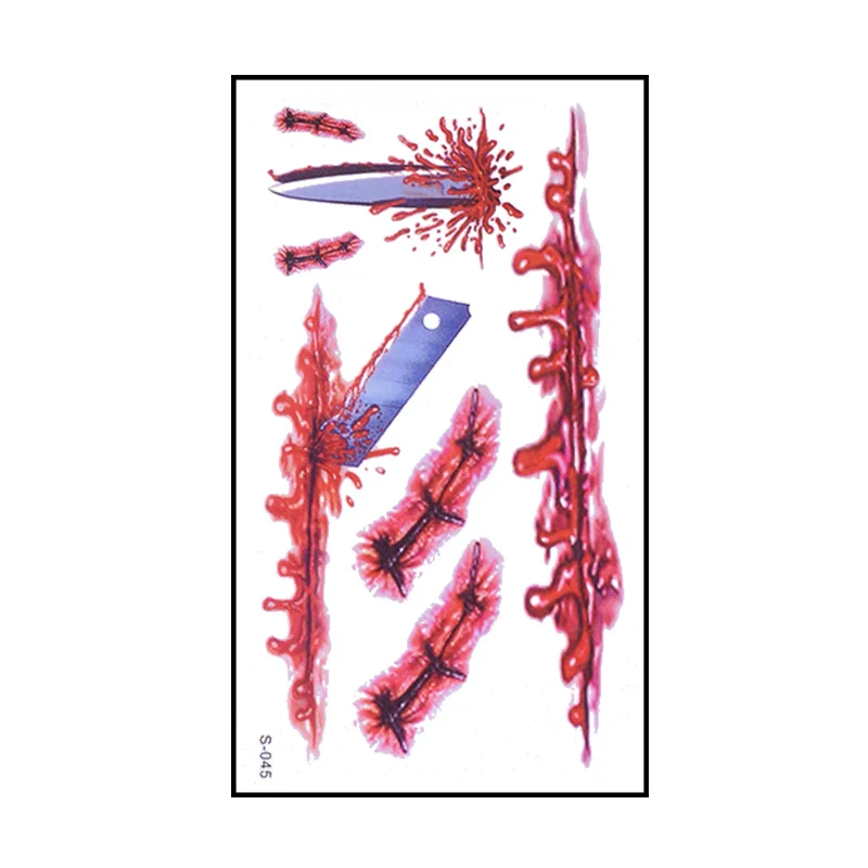 10pcs Halloween Tattoo Sticker - Image 15