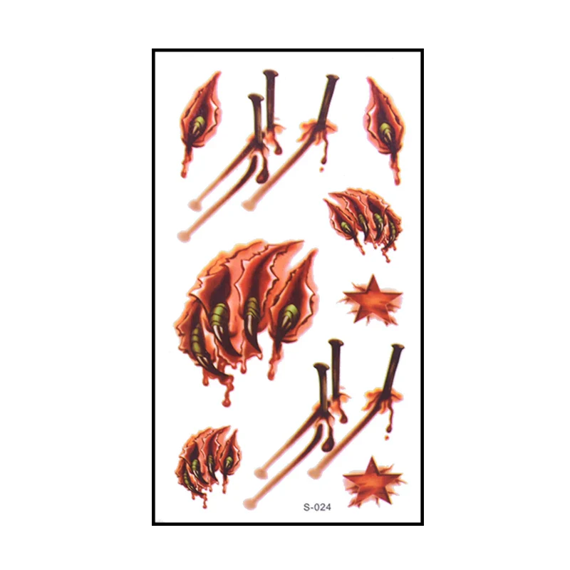 10pcs Halloween Tattoo Sticker - Image 20