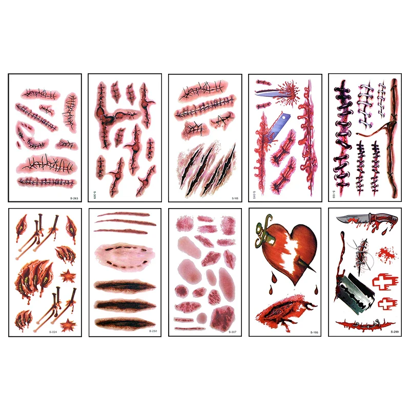 10pcs Halloween Tattoo Sticker - Image 6