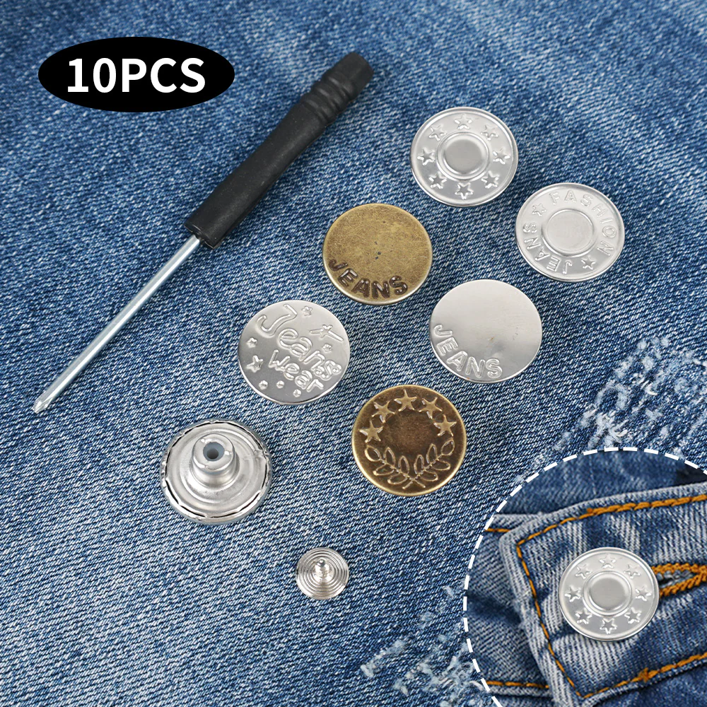 10PCS Jeans Buttons Replacement - Image 18