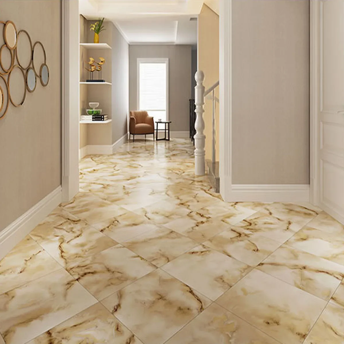 10PCS Marble Peel And Stick Floor Tiles - Image 11