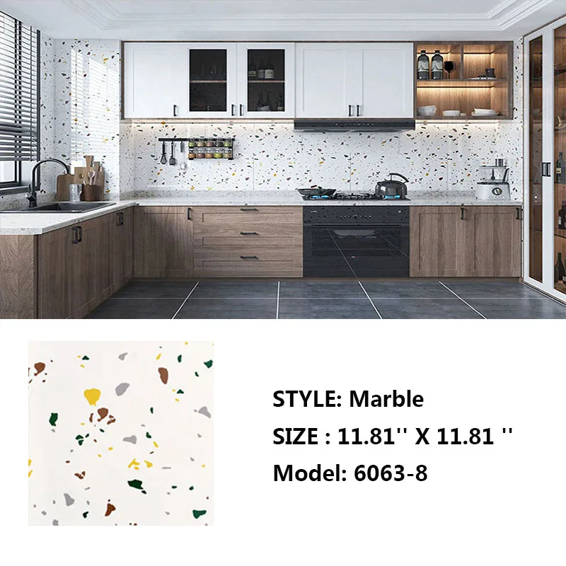 10PCS Marble Peel And Stick Floor Tiles - Image 8