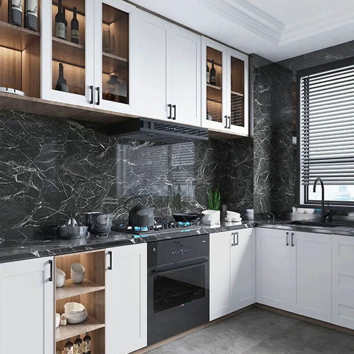 10PCS Marble Peel And Stick Floor Tiles - Image 9