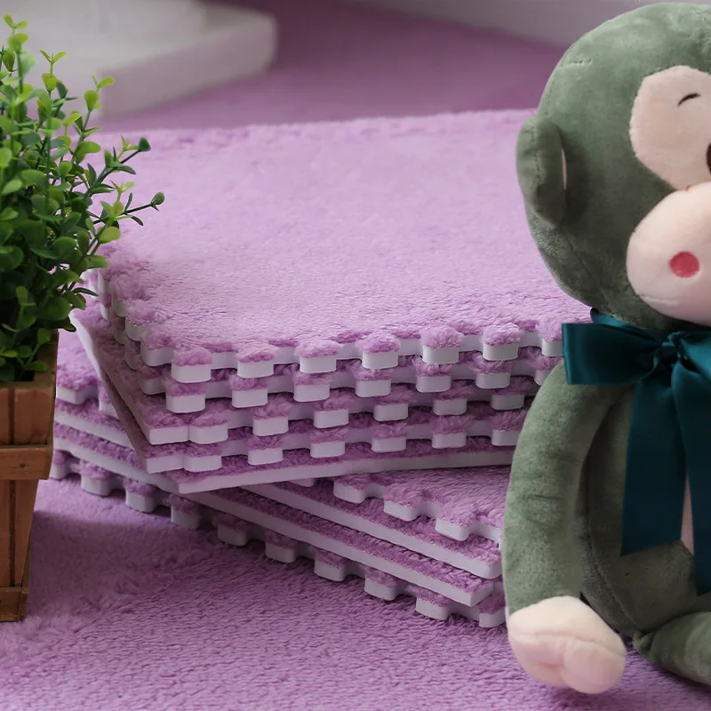 10PCS Plush Puzzle Floor Mat - Image 11