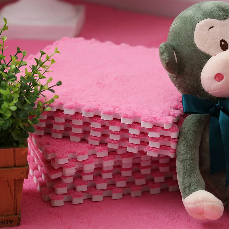 10PCS Plush Puzzle Floor Mat - Image 14