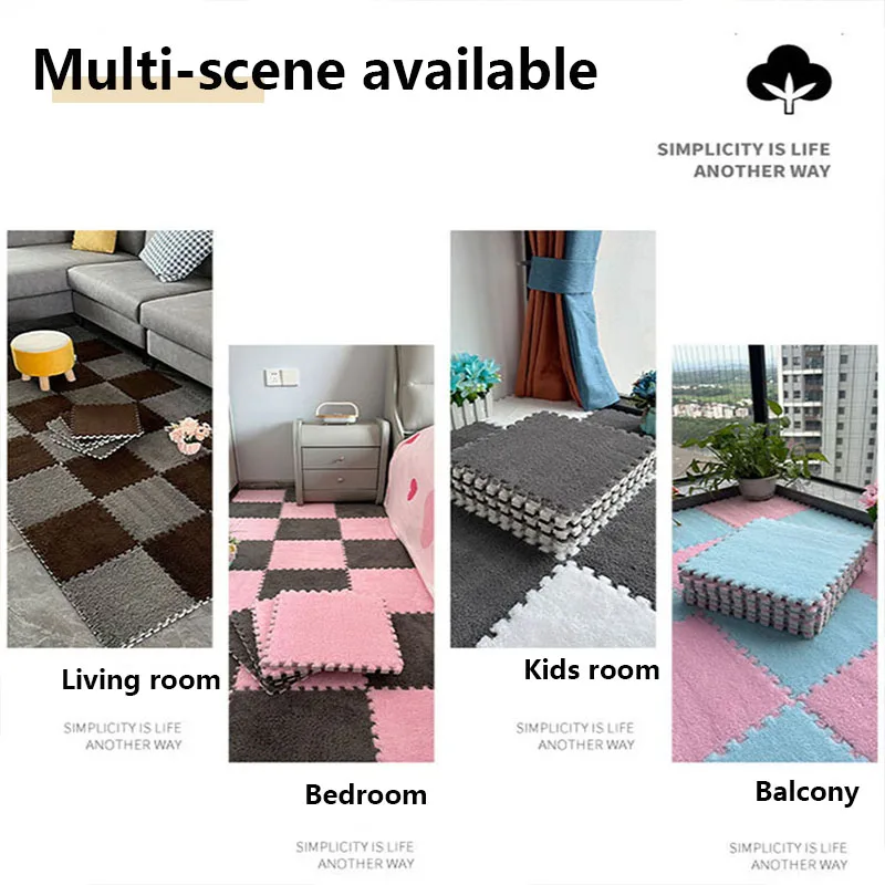 10PCS Plush Puzzle Floor Mat - Image 5
