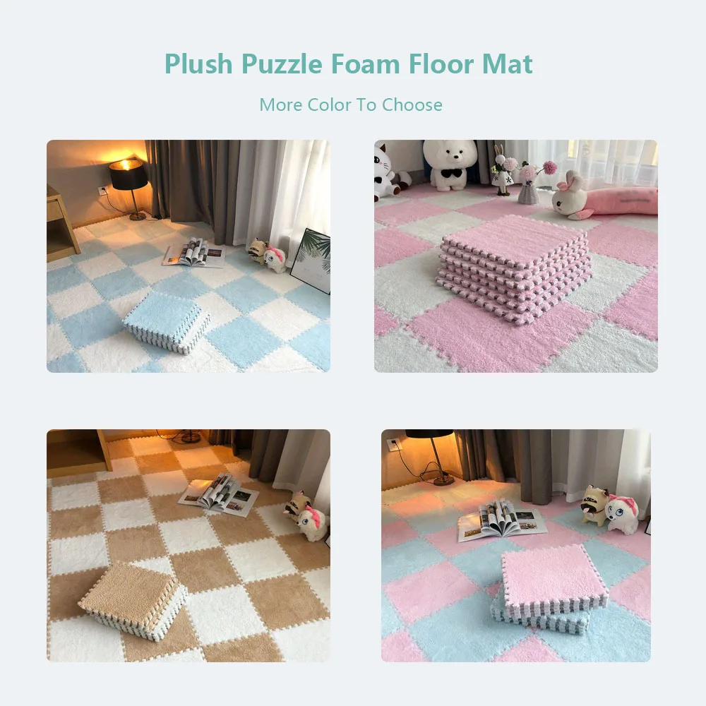 10PCS Plush Puzzle Floor Mat - Image 6