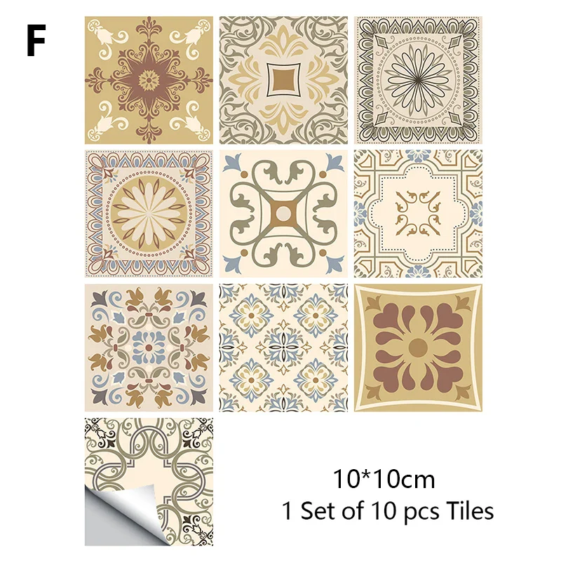 10PCS Retro Waterproof  Tile Stickers - Image 11