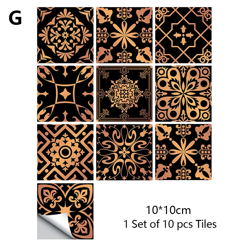10PCS Retro Waterproof  Tile Stickers - Image 12