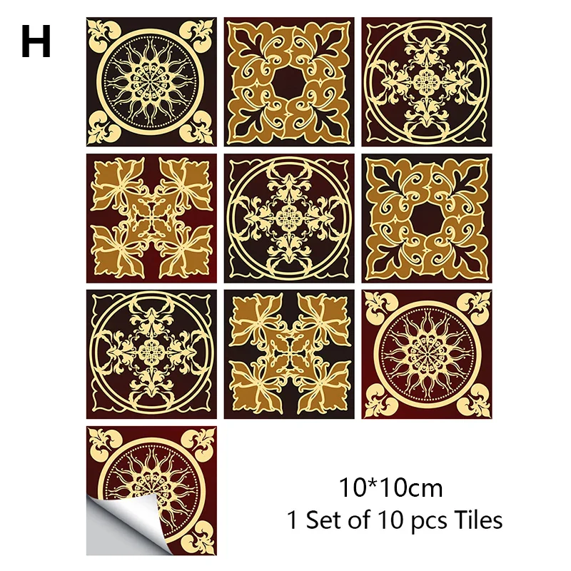 10PCS Retro Waterproof  Tile Stickers - Image 13