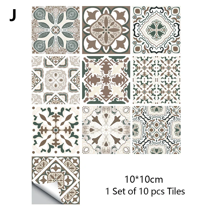 10PCS Retro Waterproof  Tile Stickers - Image 16