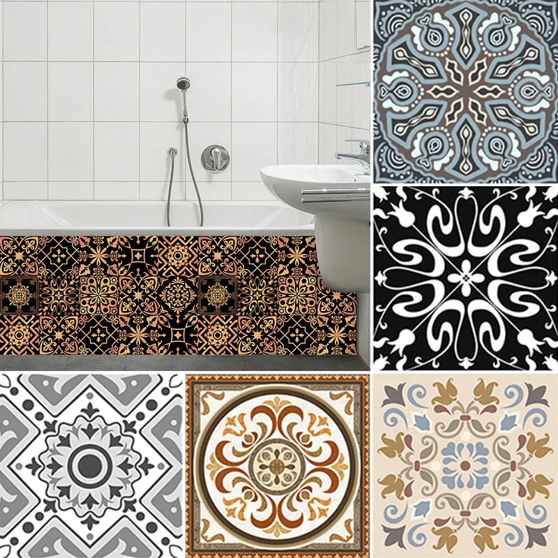 10PCS Retro Waterproof  Tile Stickers - Image 2
