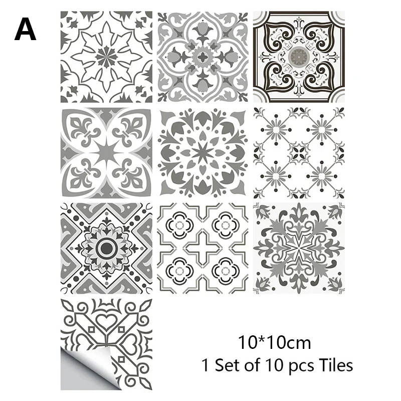 10PCS Retro Waterproof  Tile Stickers - Image 7