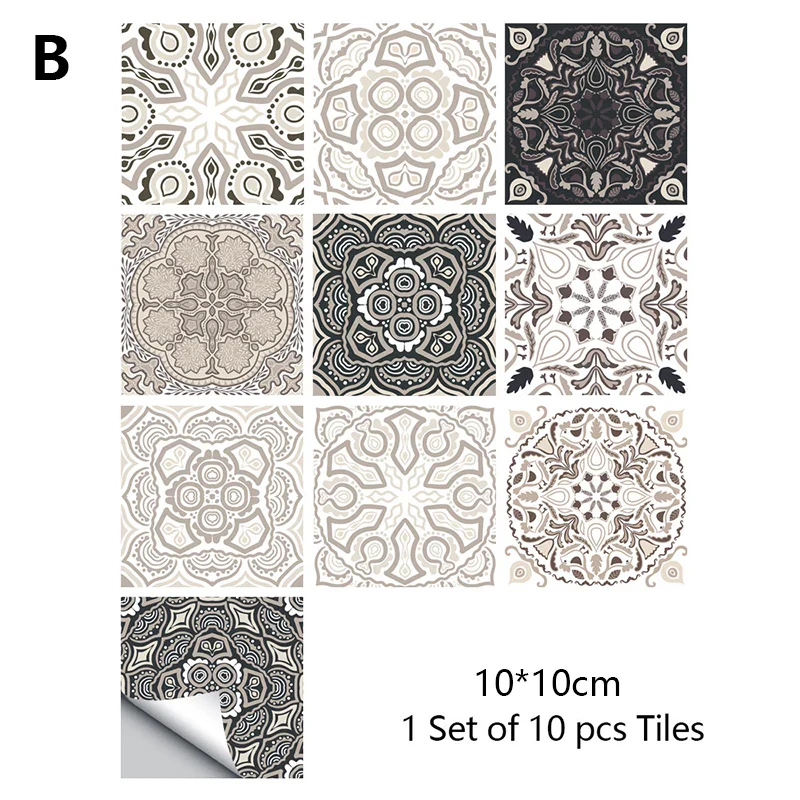 10PCS Retro Waterproof  Tile Stickers - Image 8