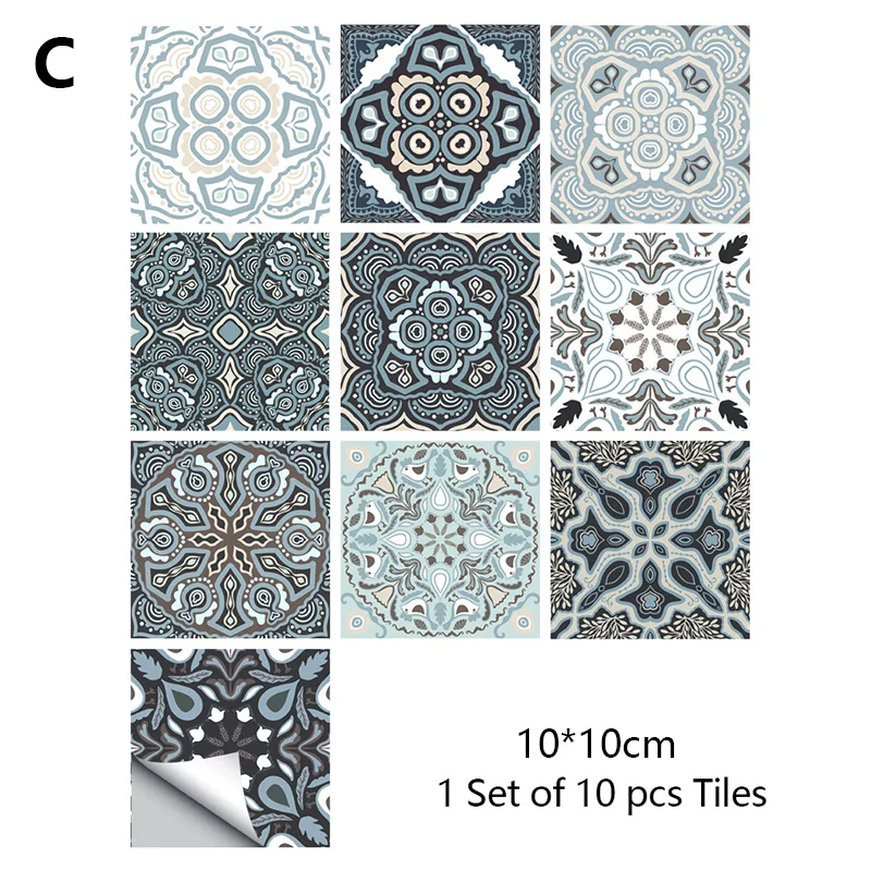 10PCS Retro Waterproof  Tile Stickers - Image 9