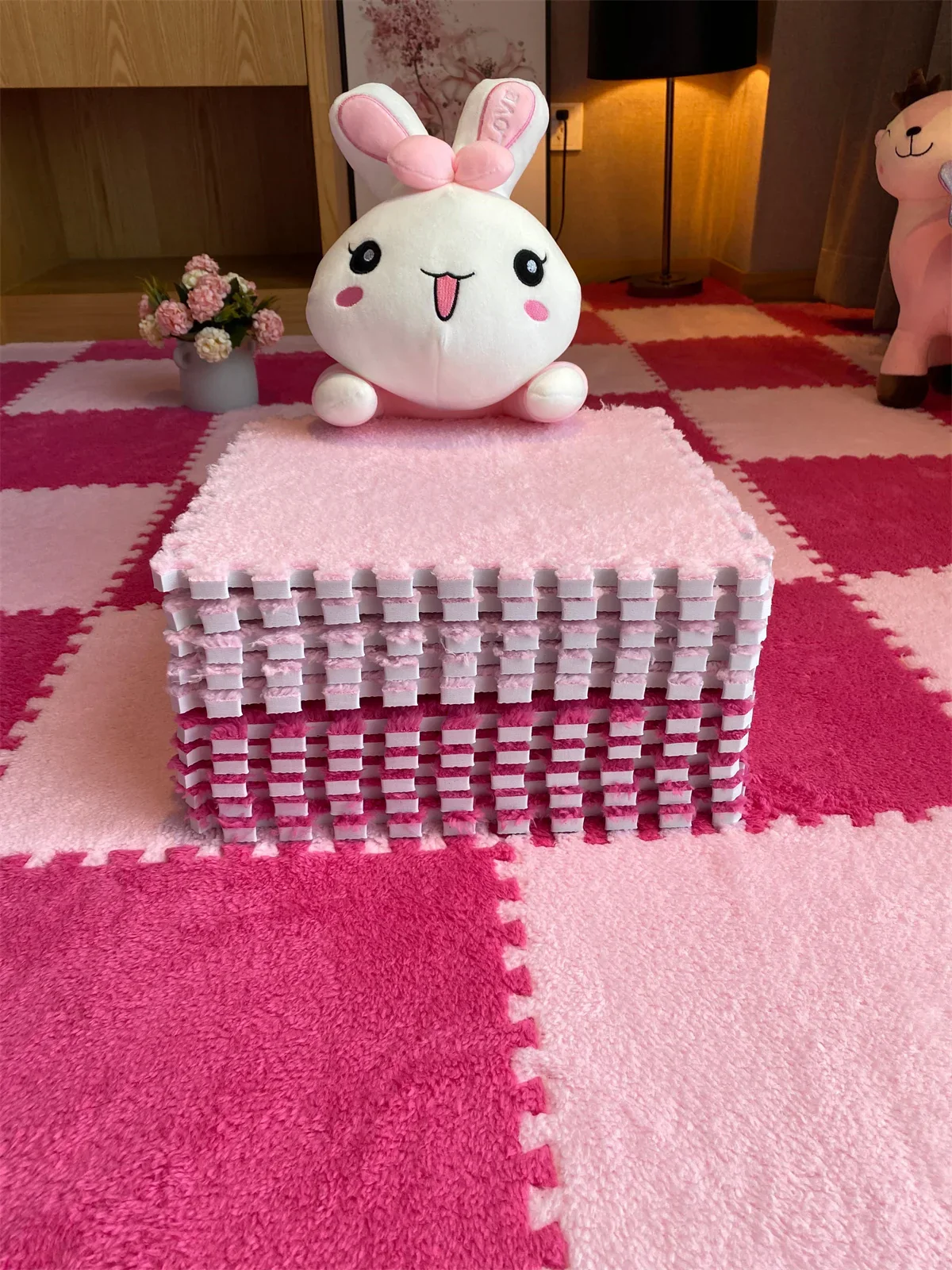 10PCS Soft Plush DIY Puzzle Floor Mat - Image 15